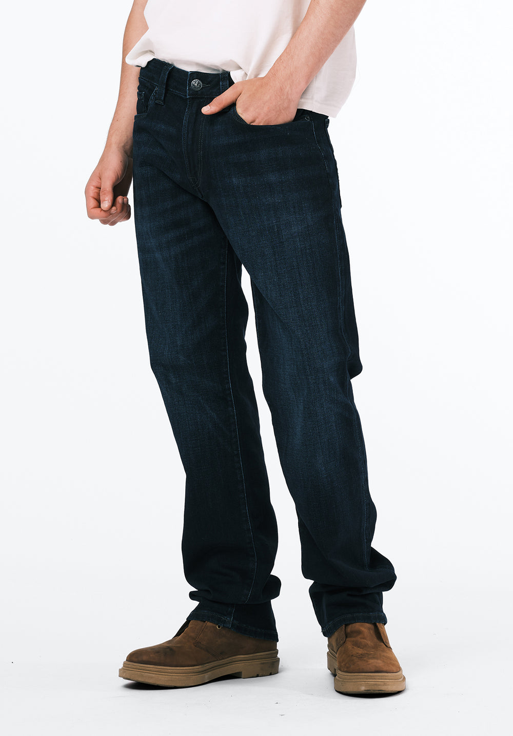 Relaxed Straight Driven Men's Jeans in Authentic Indigo – Buffalo