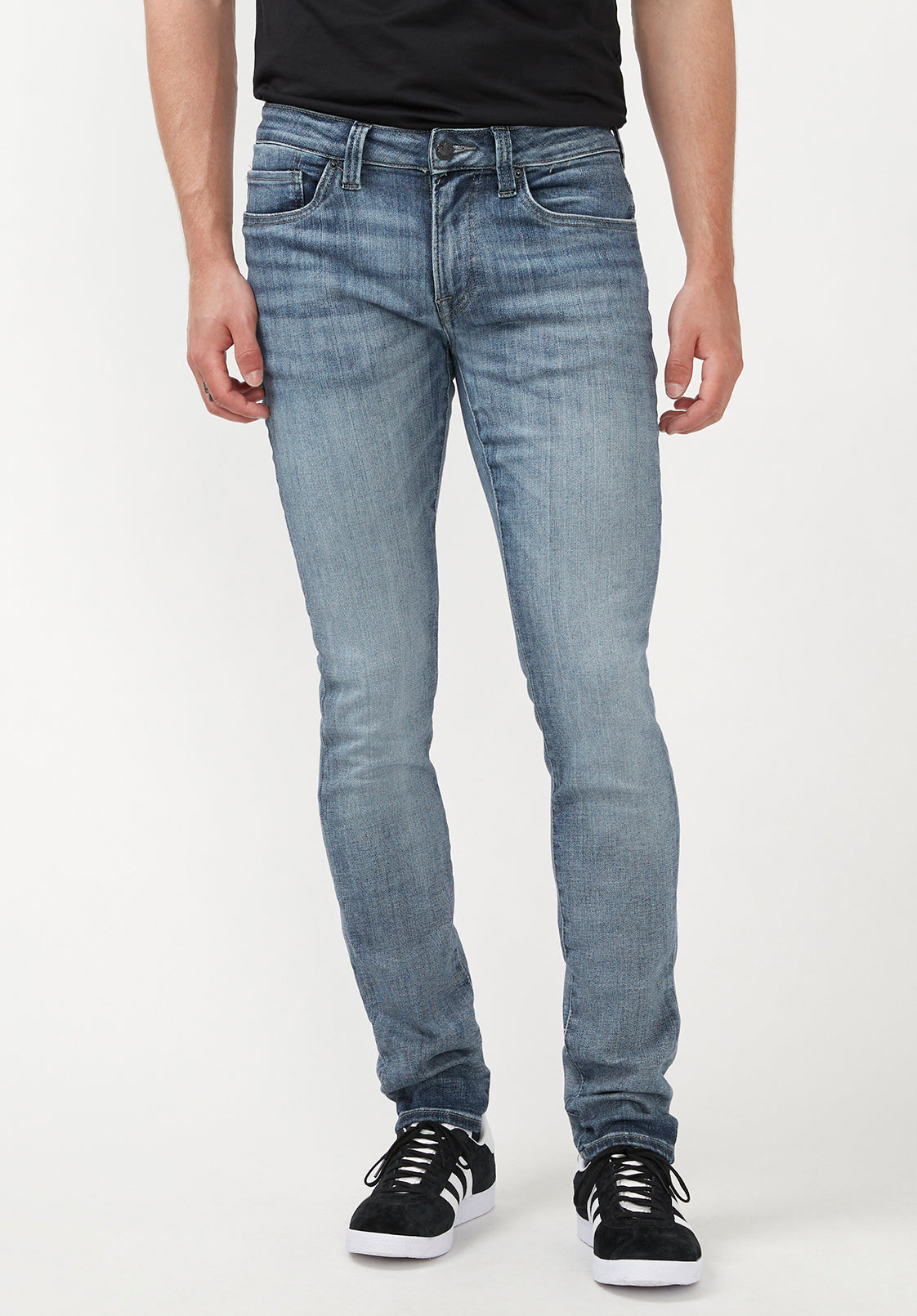 Skinny Max Men's Jeans in Whiskered and Contrasted Light Blue – Buffalo ...
