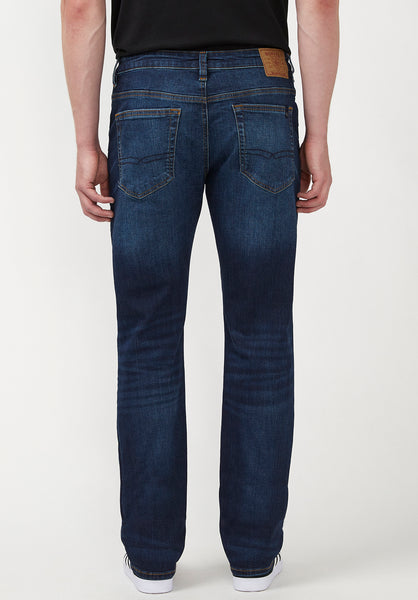 Straight Six Men's Jeans in Authentic and Sanded Blue - BM22601