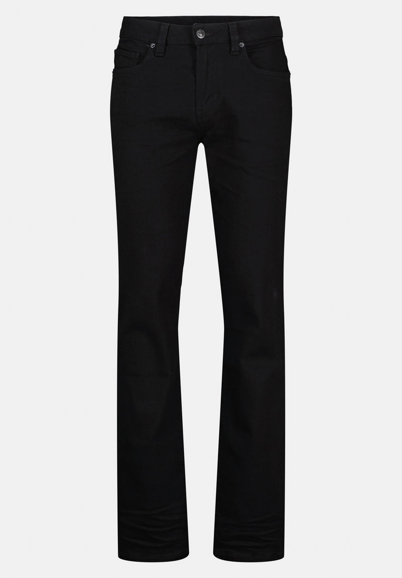 Straight Six Men's Jeans in Crinkled Black - BM22632