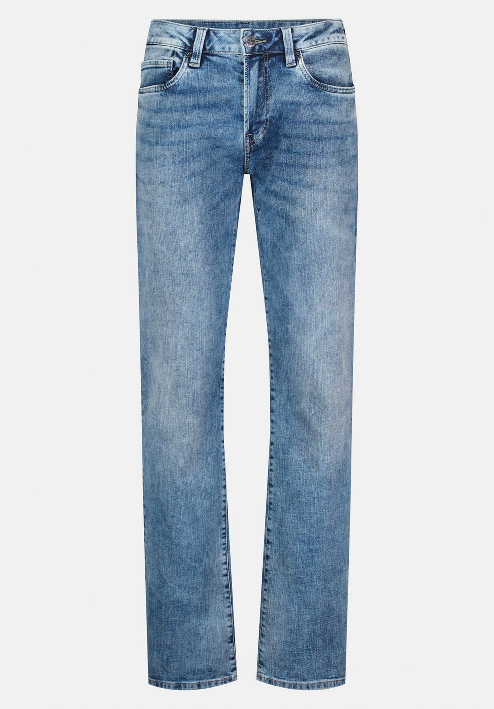YA−MAN YJEA0L BLUE Straight Six Men's Jeans in Whiskered and Contrasted Blue