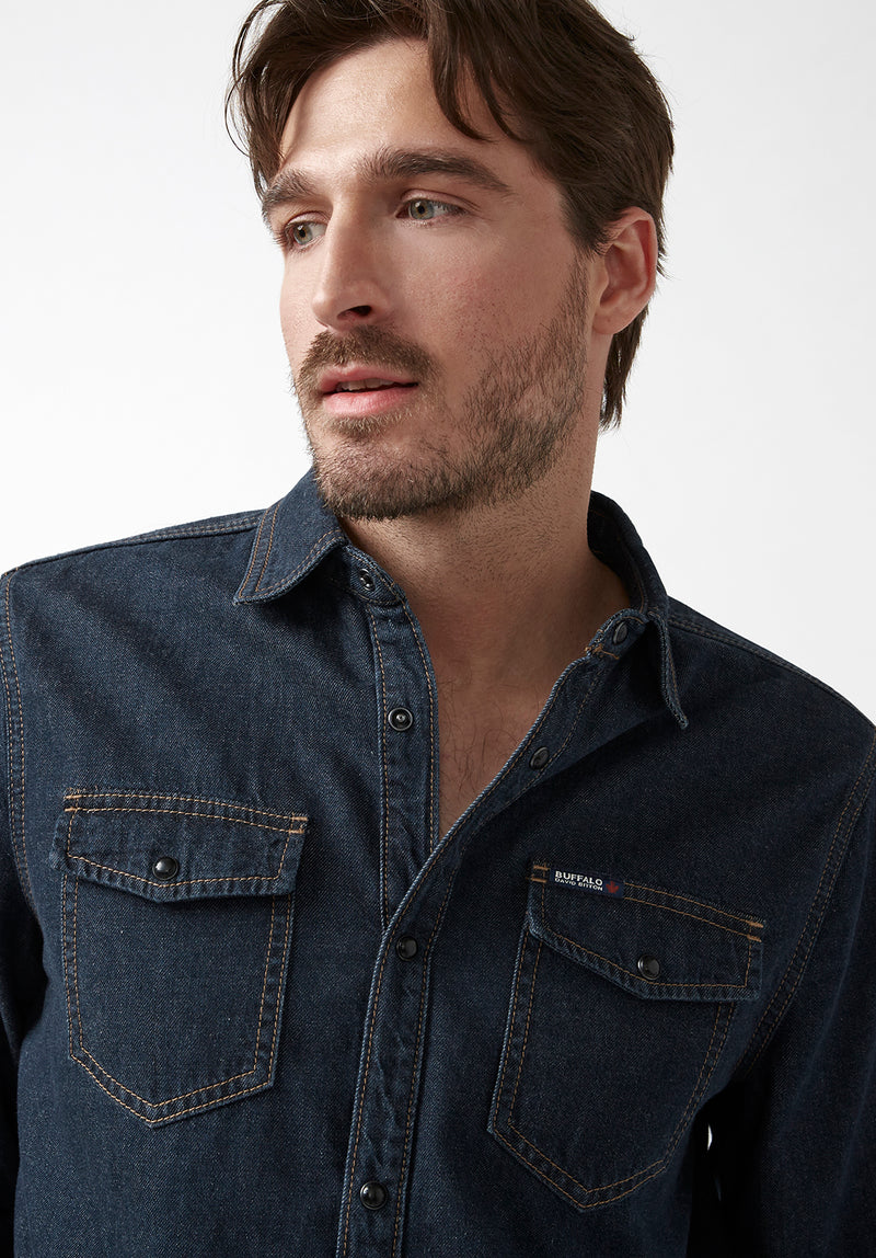 Men's Stanley Denim Shirt - Indigo - Size XL Men's Stanley Denim Shirt - Indigo - Size XL
