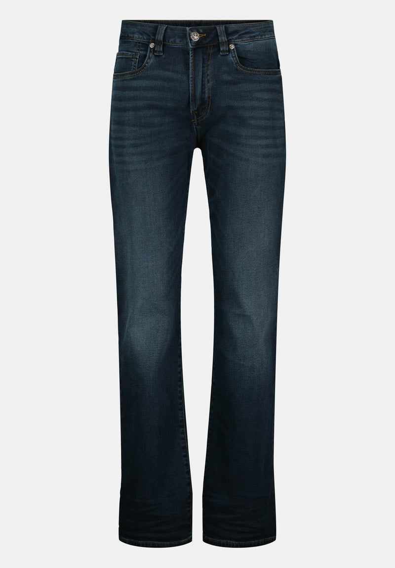 Driven Men's Relaxed Straight Jeans, Crinkled and Sanded - Image 6