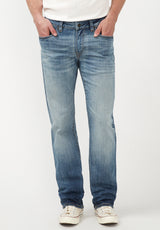 Relaxed Straight Driven Sanded Blue Jeans - BM22641