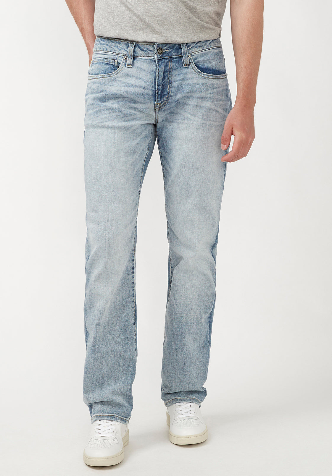 Straight Six Men's Jeans in Crinkled Light Blue – Buffalo Jeans - US