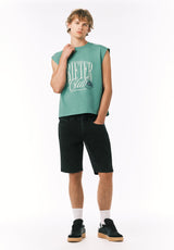 Buffalo David Bitton Parker Men's Slim Denim Short COLOR Black Vintage 