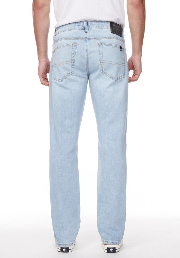 Buffalo David Bitton Relaxed Straight Driven Crinkled and Sanded Jeans - BM22922 Color INDIGO