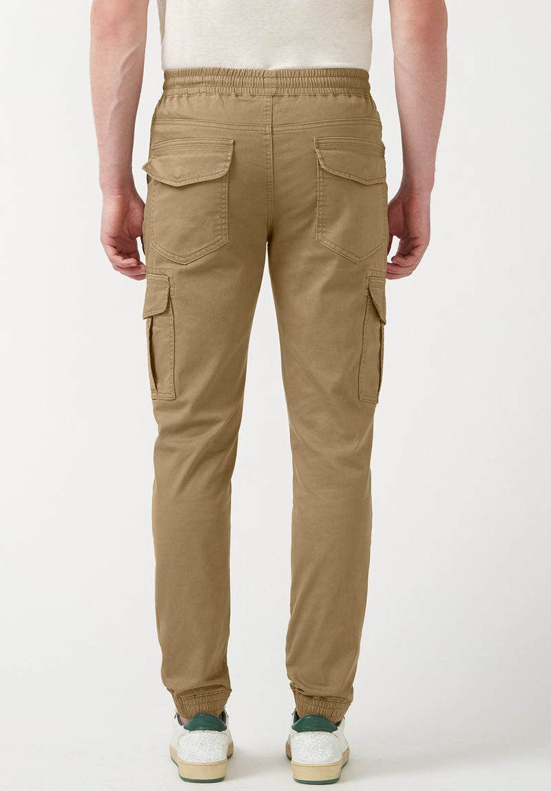 Buy Men's Beige Color Block Cargo Trousers Online at Bewakoof