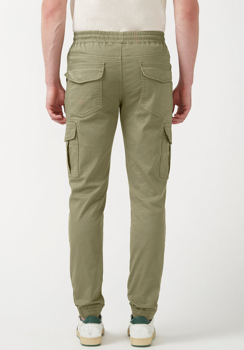 RELAXED CARGO MENS GREEN JOGGER