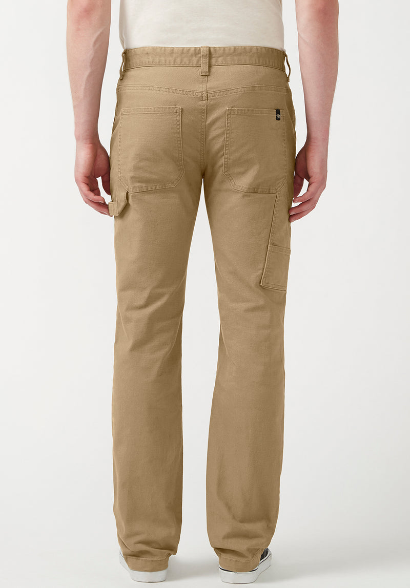 Buffalo David Bitton Straight Six Dark Beige Men's Carpenter Pants  - BM22945 Color DARK BEIGE