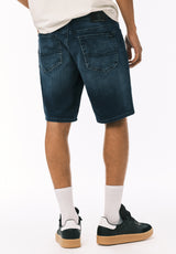 Buffalo David Bitton Relaxed Straight Dean Men's Freedom Flex Denim Shorts Heavily Sanded 