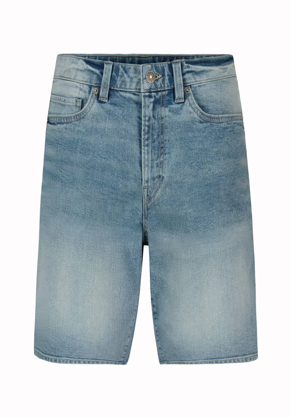 mens denim dress shorts Brooklyn Industries Men's Williamsburg Carpenter Shorts in Mid Everyday Denim 30