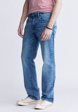 Buffalo David Bitton Relaxed Straight Driven Men's Jeans, Heavily Sanded and Worked - BM22984 Color INDIGO