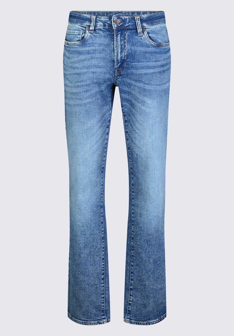 Buffalo David Bitton Relaxed Straight Driven Men's Jeans, Heavily Sanded and Worked - BM22984 Color INDIGO