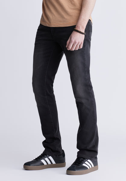 Buffalo David Bitton Slim Ash Men's Jeans, Worked and Sanded - BM22985 Color BLACK