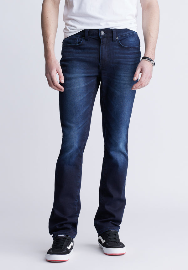 Buffalo David Bitton Slim Ash Men's Jeans, Sanded and Distressed - BM22989 Color INDIGO