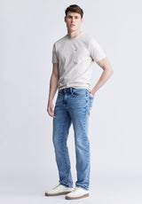 Buffalo David Bitton Straight Six Men's Five-Pocket Relaxed Jeans, Sanded Wash - BM22998 Color INDIGO