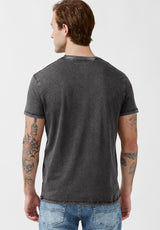 Buffalo David Bitton Tatew Black Short-Sleeve Men’s T-Shirt - BM23974 Color BLACK
