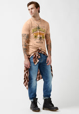 Buffalo David Bitton Tafii Tan Short-Sleeve Men’s T-shirt - BM23977  