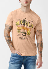 Buffalo David Bitton Tafii Tan Short-Sleeve Men’s T-shirt - BM23977 Color TAN