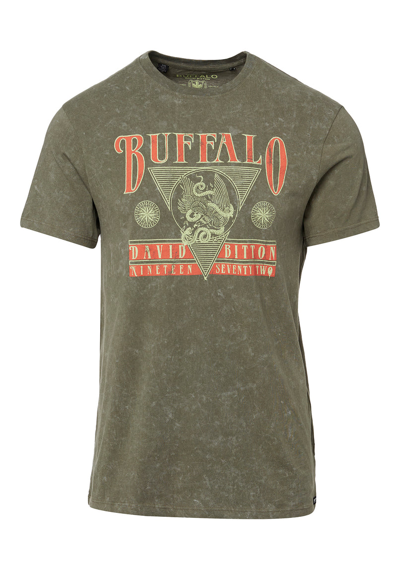 Buffalo David Bitton Tifern Fern Short-Sleeve Men’s T-shirt - BM24000  