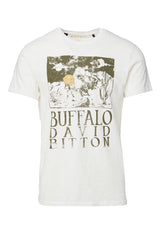 Buffalo David Bitton Tides Milk White Short-Sleeve Men’s T-shirt  - BM24002  