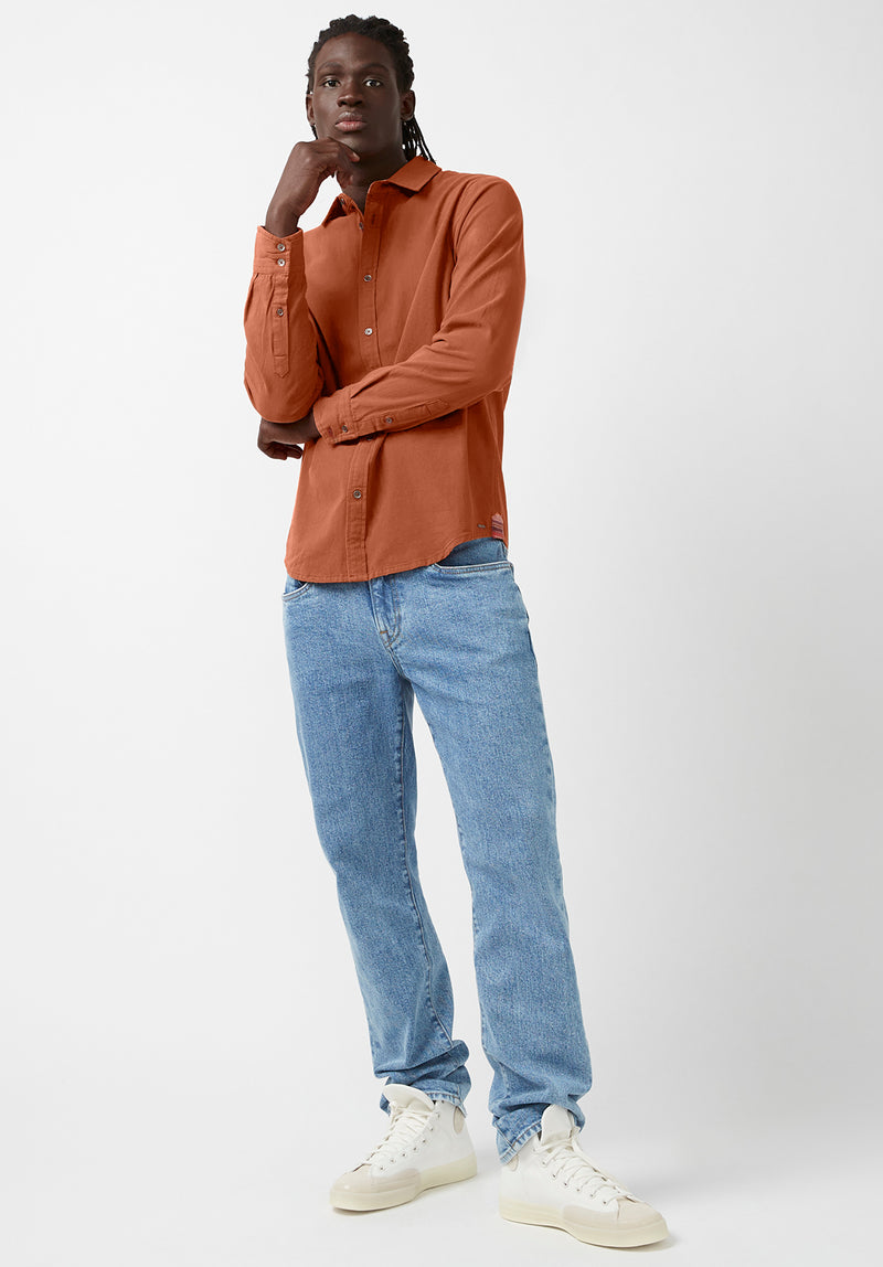 Siamik Men's Long-Sleeve Shirt in Orange – Buffalo Jeans - US