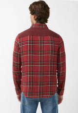 Buffalo David Bitton Sujay Red Plaid Men's Long Sleeve Shirt - BM24117 Color RUBY