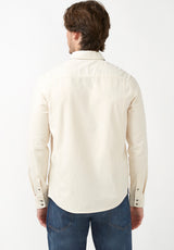 Buffalo David Bitton Sagrani Milk Men's Long-Sleeve Shirt - BM24124 Color MILK