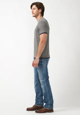 Buffalo David Bitton Kasan Charcoal Men's Short Sleeve Top - BM24131 Color CHARCOAL