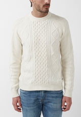Buffalo David Bitton Wiloss White Men’s Sweater - BM24153 Color MILK