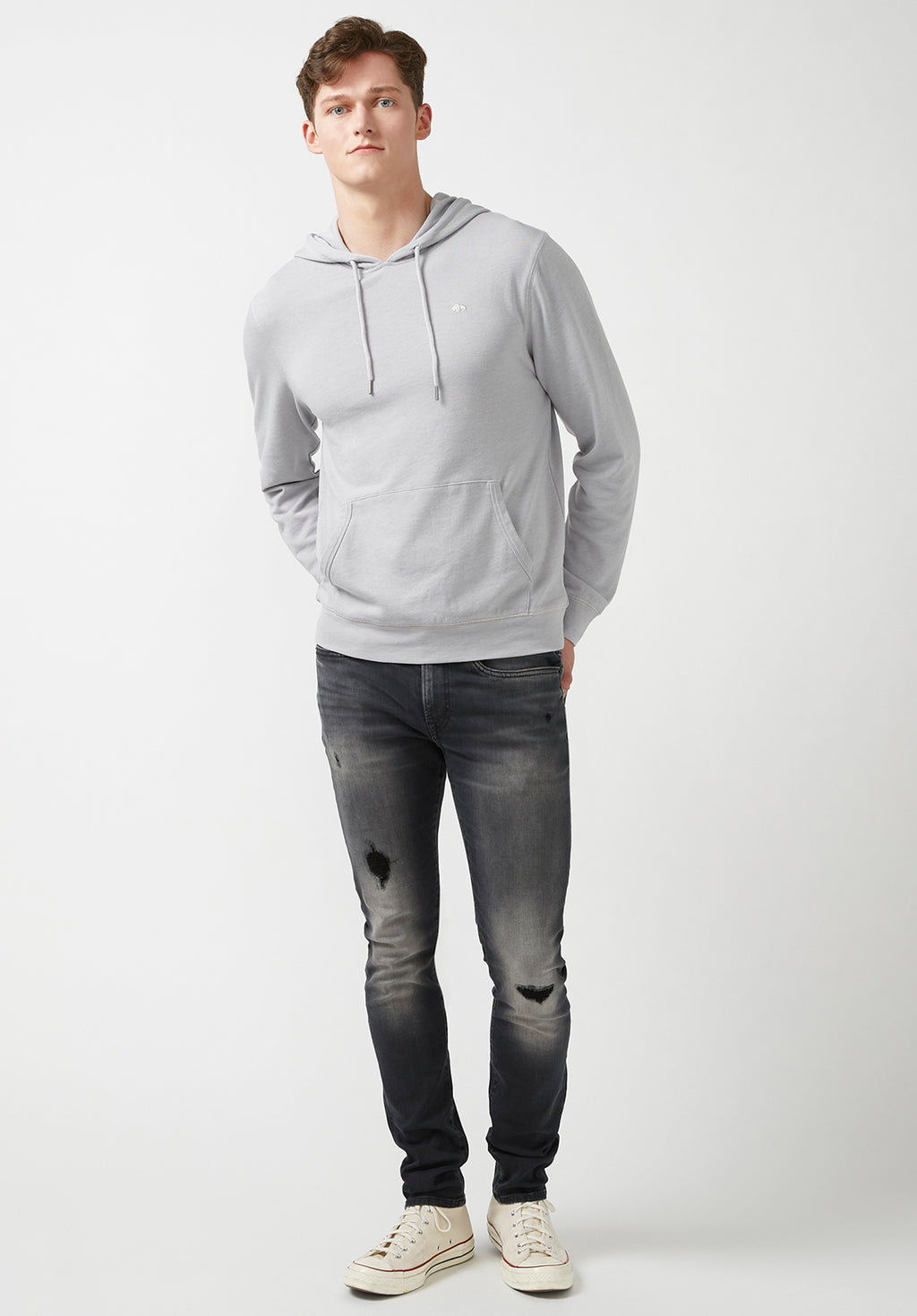 Farman Men’s Hoodie Sweatshirt in Light Grey – Buffalo Jeans - US