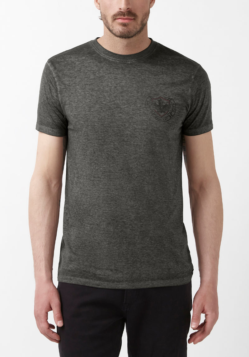 Buffalo David Bitton Tamen Grey Short-Sleeve Men’s T-Shirt - BM24181 Color CHARCOAL
