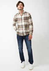 Buffalo David Bitton Sander Fern Men's Long-Sleeve Shirt - BM24217 Color FERN
