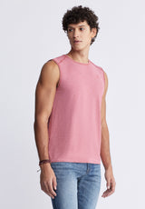 Buffalo David Bitton Karmola Men's Sleeveless Shirt in Mineral Red - BM24235 Color MINERAL RED