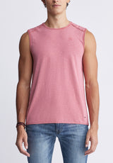 Buffalo David Bitton Karmola Men's Sleeveless Shirt in Mineral Red - BM24235 Color MINERAL RED