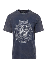 Buffalo David Bitton Tabbet Blue Men's Graphic T-Shirt - BM24256  