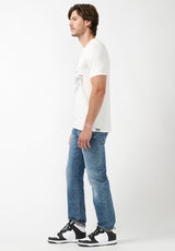 Buffalo David Bitton Tamisa Milk Men's Graphic T-Shirt - BM24257 Color MILK