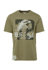 Buffalo David Bitton Tactics Burnt Olive Men's Graphic T-Shirt - BM24261 Color BURNT OLIVE