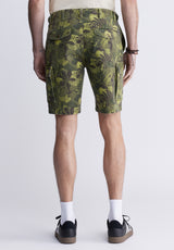 Buffalo David Bitton Hackman Men's Cargo Shorts in Sphagnum Green Print - BM24265 Color SPHAGNUM