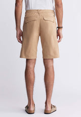 Buffalo David Bitton Hadrian Men's Flat Front Shorts in Tan - BM24266 Color TAN