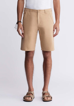 Hadrian Men's Flat Front Shorts in Tan - BM24266