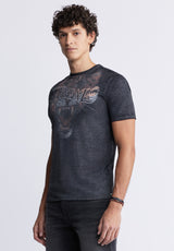Buffalo David Bitton Talop Men's T-shirt in Black Print - BM24309 Color BLACK