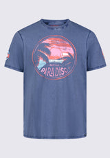 Buffalo David Bitton Ticross Men's Printed T-shirt in Blue Depths - BM24319 Color 