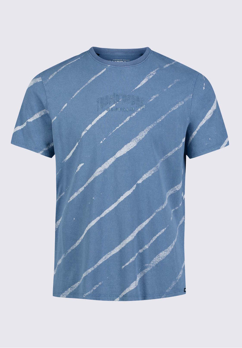Buffalo David Bitton Tibug Men's Printed T-shirt in Mirage Blue - BM24320 Color 