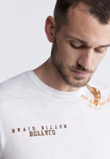 Buffalo David Bitton Toro Men's Printed T-shirt in White - BM24328 Color MILK