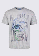 Buffalo David Bitton Tulum Men's Short Sleeve Graphic T-shirt, Heather Grey - BM24334 Color 
