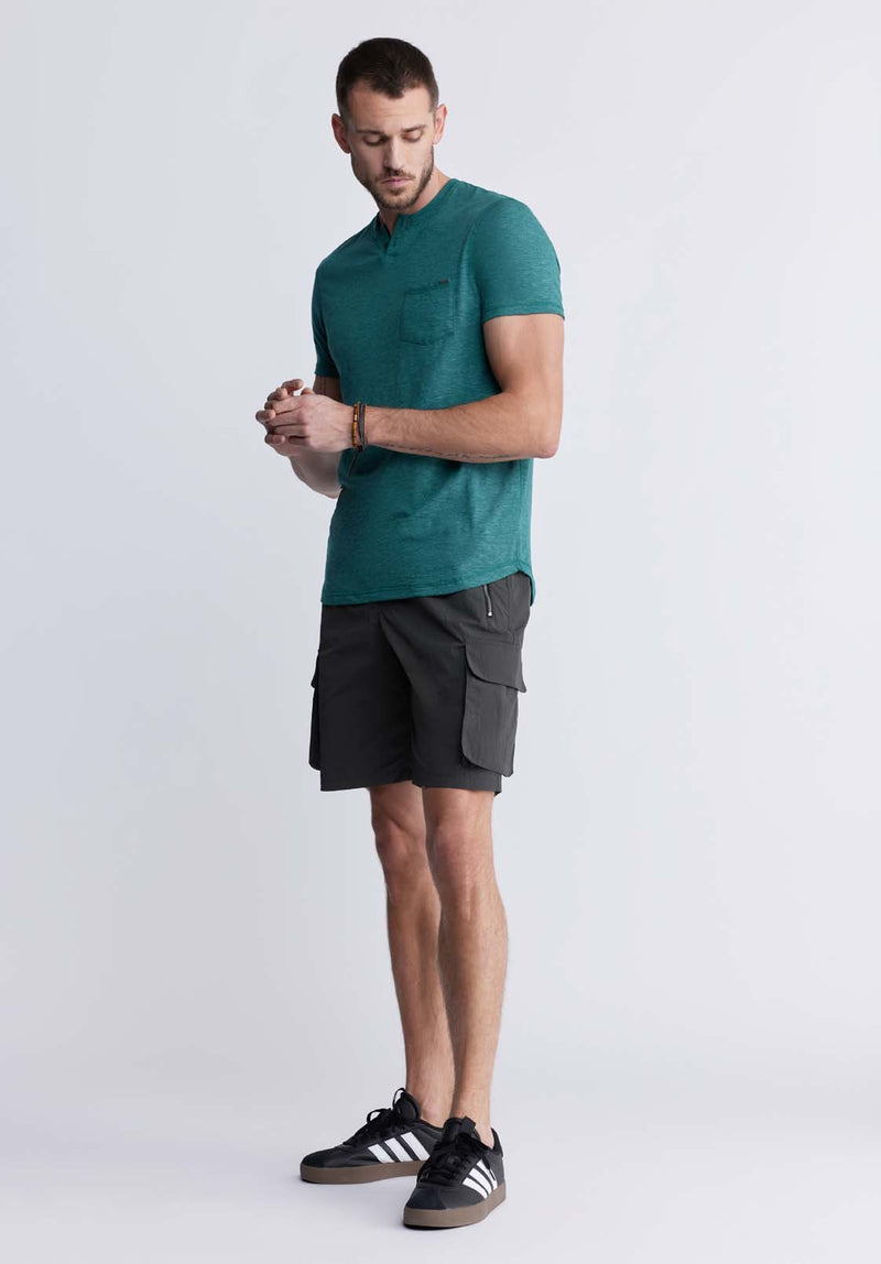 Buffalo David Bitton Hult Men’s Drawstring Shorts In Charcoal - BM24342 Color CHARCOAL