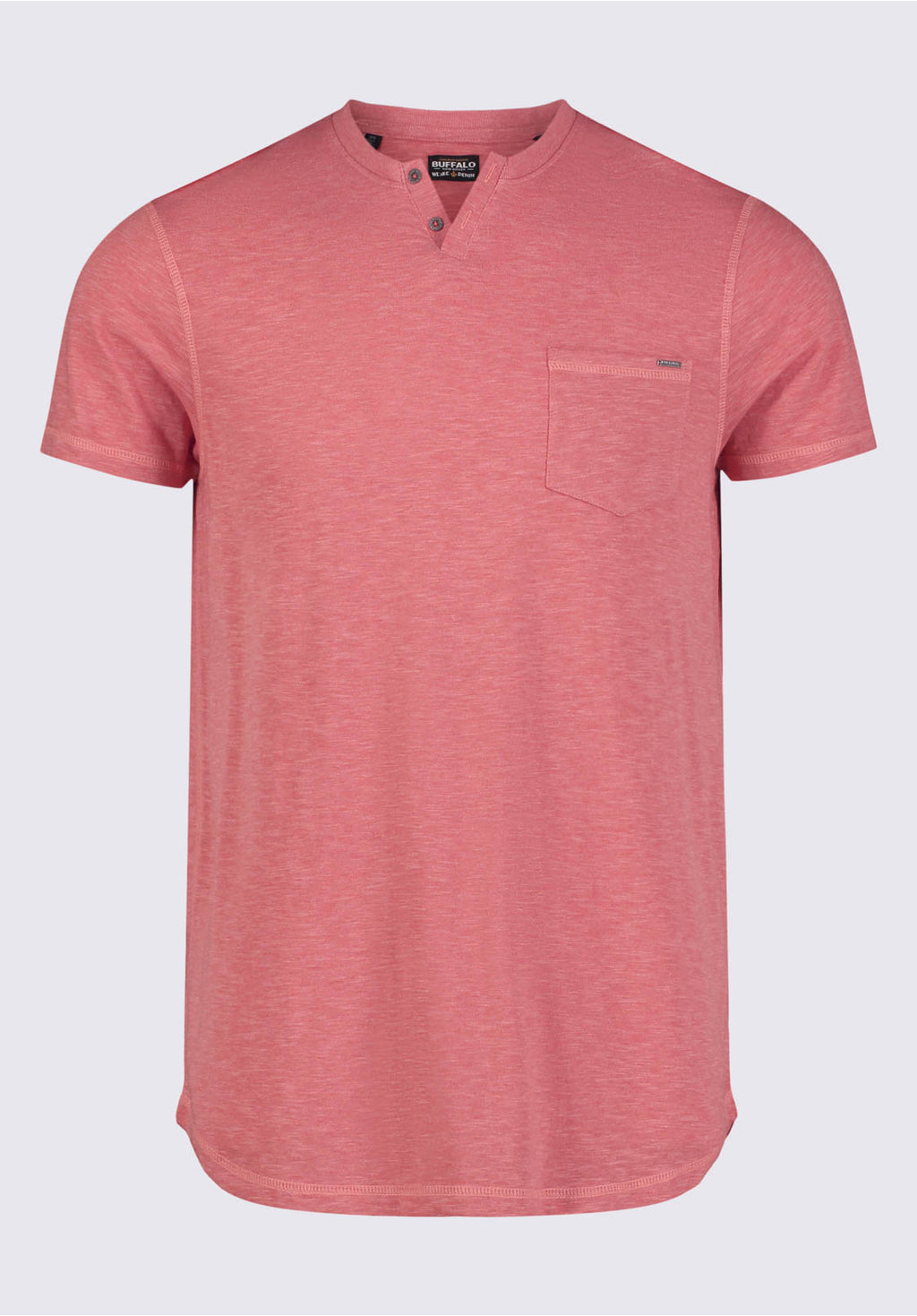 Kadyo Men's Pocket Henley Top in Mineral Red Buffalo Jeans