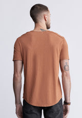 Buffalo David Bitton Kamizo Men's Pocket T-shirt in Mocha Brown - BM24346 Color MOCHA BISQUE